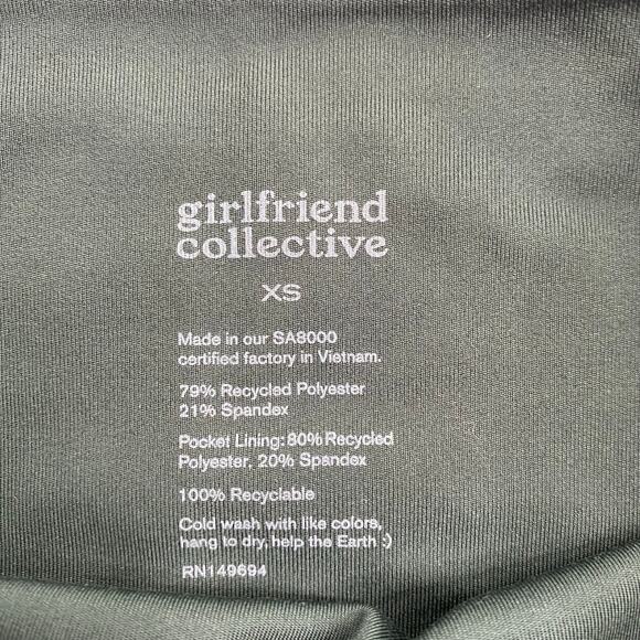 Girlfriend Collective Hunter Green High Waist Capri Leggings Size X-Small XS - Picture 3 of 9